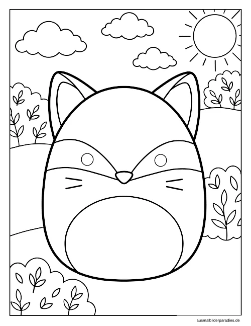 Squishmallow Ausmalbild 17 als Gratis-PDF Squishmallow Ausmalbild 17 - kostenlos zum Ausdrucken