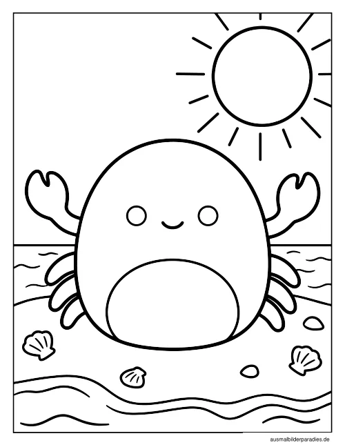 Squishmallow Ausmalbild 23 als Gratis-PDF Squishmallow Ausmalbild 23 - kostenlos zum Ausdrucken