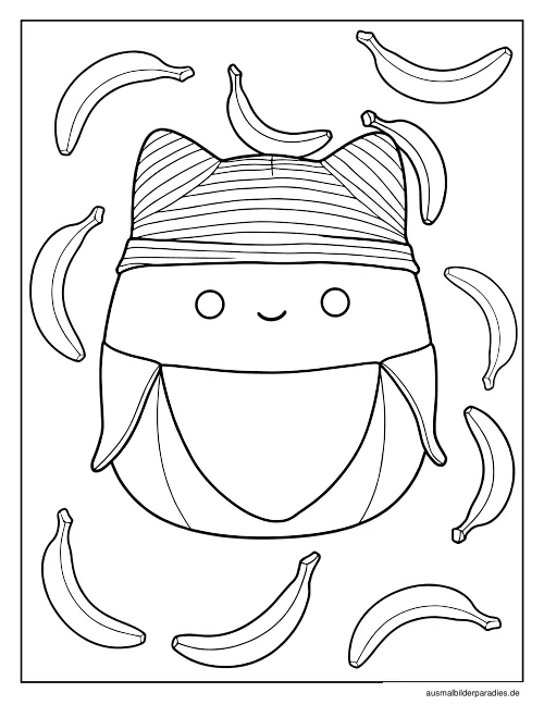 Squishmallow Ausmalbild 24 als Gratis-PDF Squishmallow Ausmalbild 24 - kostenlos zum Ausdrucken