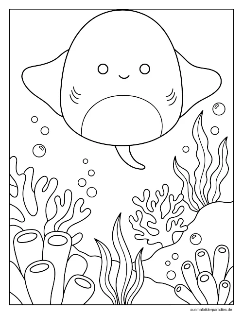Squishmallow Ausmalbild 27 als Gratis-PDF Squishmallow Ausmalbild 27 - kostenlos zum Ausdrucken