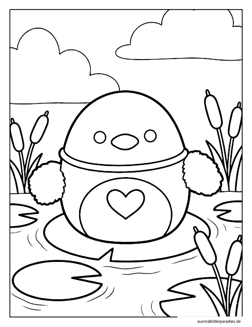Squishmallow Ausmalbild 3 als Gratis-PDF Squishmallow Ausmalbild 3 - kostenlos zum Ausdrucken