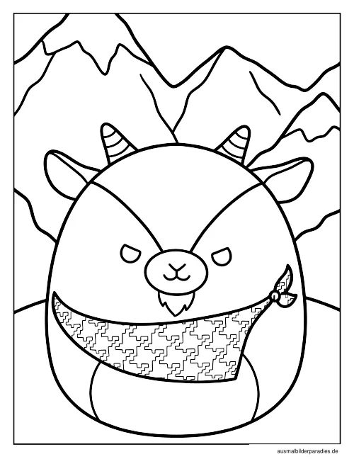 Squishmallow Ausmalbild 35 als Gratis-PDF Squishmallow Ausmalbild 35 - kostenlos zum Ausdrucken