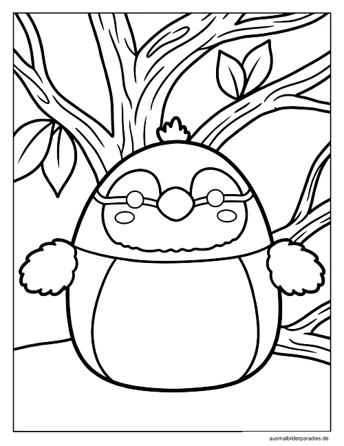 Squishmallow Ausmalbild 4 als Gratis-PDF Squishmallow Ausmalbild 4 - kostenlos zum Ausdrucken