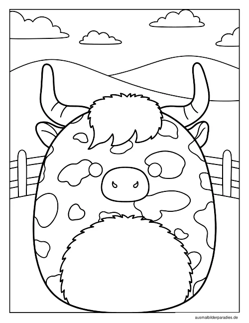 Squishmallow Ausmalbild 6 als Gratis-PDF Squishmallow Ausmalbild 6 - kostenlos zum Ausdrucken