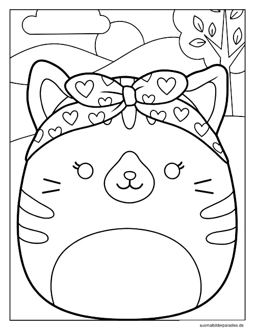 Squishmallow Ausmalbild 9 als Gratis-PDF Squishmallow Ausmalbild 9 - kostenlos zum Ausdrucken