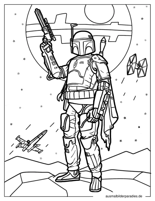 Star Wars Ausmalbild 3 - kostenlos zum Ausdrucken