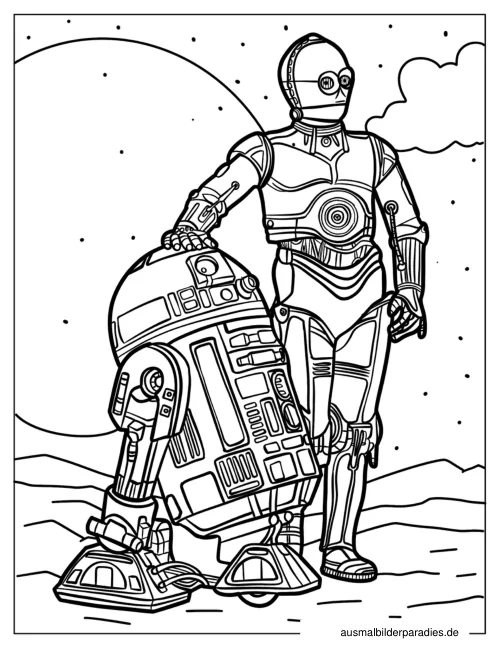 Star Wars Ausmalbild 4 - kostenlos zum Ausdrucken