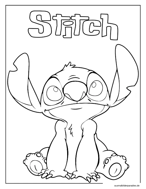 Stitch Ausmalbild 10 als Gratis-PDF Stitch Ausmalbild 10 - kostenlos zum Ausdrucken