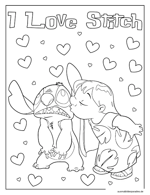 Stitch Ausmalbild 13 als Gratis-PDF Stitch Ausmalbild 13 - kostenlos zum Ausdrucken