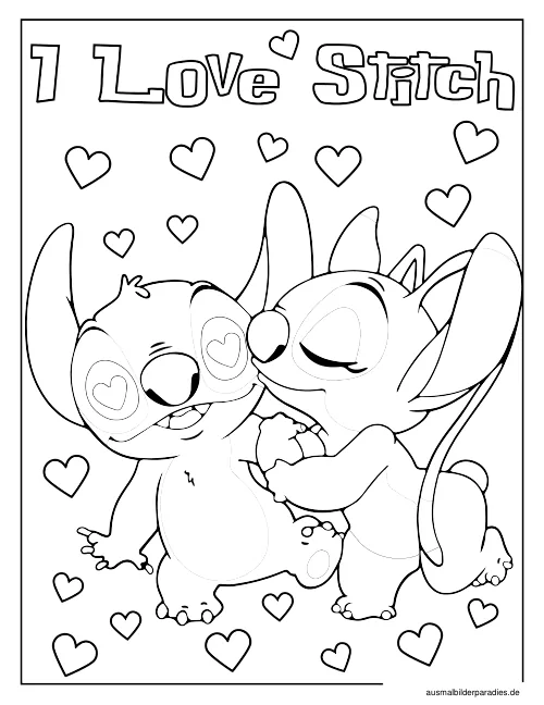 Stitch Ausmalbild 20 als Gratis-PDF Stitch Ausmalbild 20 - kostenlos zum Ausdrucken