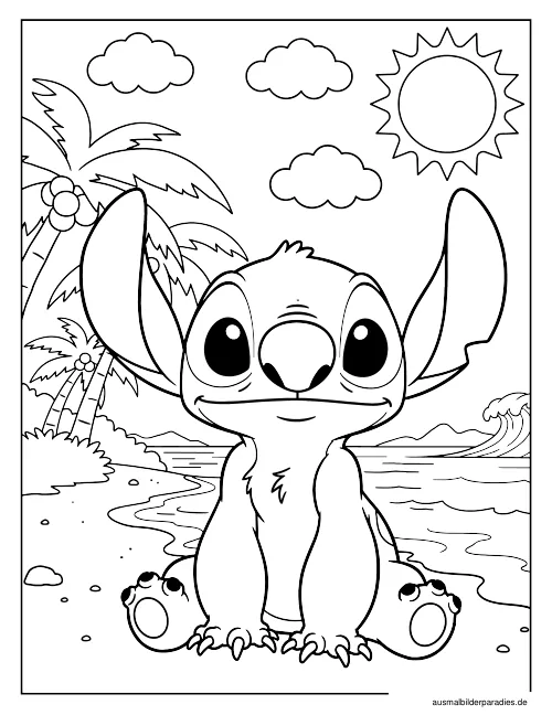 Stitch Ausmalbild 23 als Gratis-PDF Stitch Ausmalbild 23 - kostenlos zum Ausdrucken