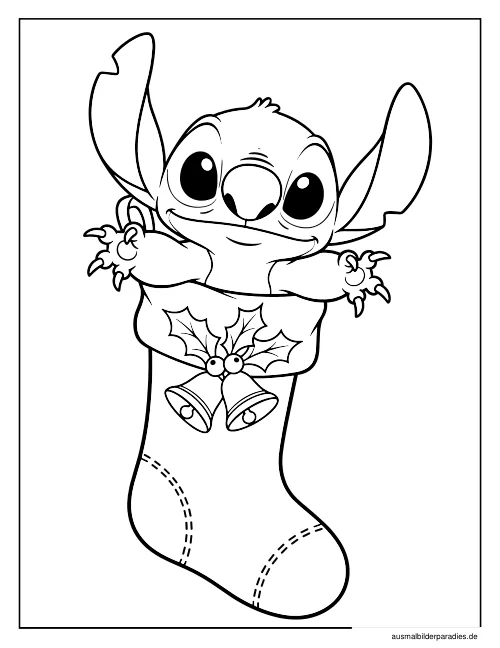 Stitch Ausmalbild 25 als Gratis-PDF Stitch Ausmalbild 25 - kostenlos zum Ausdrucken