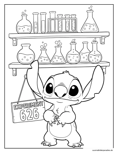 Stitch Ausmalbild 28 als Gratis-PDF Stitch Ausmalbild 28 - kostenlos zum Ausdrucken