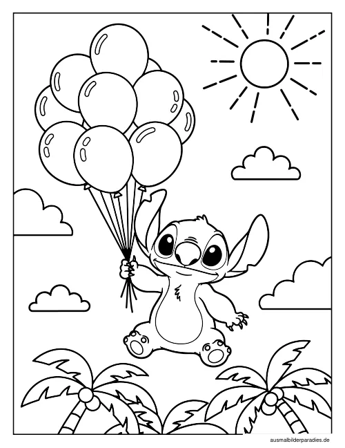 Stitch Ausmalbild 29 als Gratis-PDF Stitch Ausmalbild 29 - kostenlos zum Ausdrucken