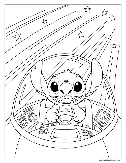 Stitch Ausmalbild 31 als Gratis-PDF Stitch Ausmalbild 31 - kostenlos zum Ausdrucken