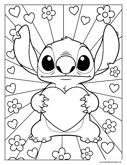 Stitch Ausmalbild 33 als Gratis-PDF Stitch Ausmalbild 33 - kostenlos zum Ausdrucken