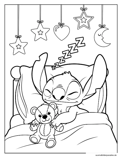 Stitch Ausmalbild 36 als Gratis-PDF Stitch Ausmalbild 36 - kostenlos zum Ausdrucken