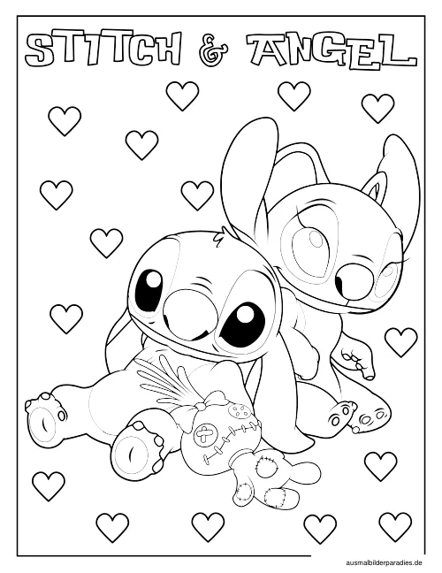 Stitch Ausmalbild 4 als Gratis-PDF Stitch Ausmalbild 4 - kostenlos zum Ausdrucken