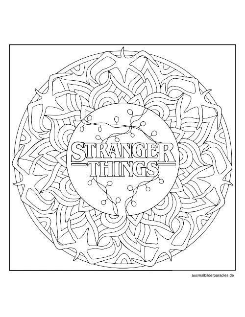 Stranger Things Ausmalbild 11 - kostenlos zum Ausdrucken