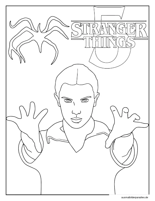 Stranger Things Ausmalbild 17 - kostenlos zum Ausdrucken