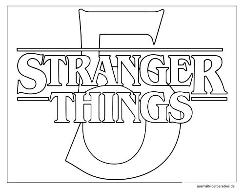 Stranger Things Ausmalbild 18 - kostenlos zum Ausdrucken