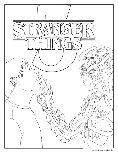 Stranger Things Ausmalbild 19 - kostenlos zum Ausdrucken