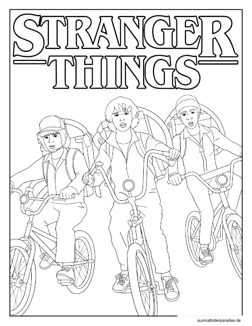 Stranger Things Ausmalbild 20 - kostenlos zum Ausdrucken