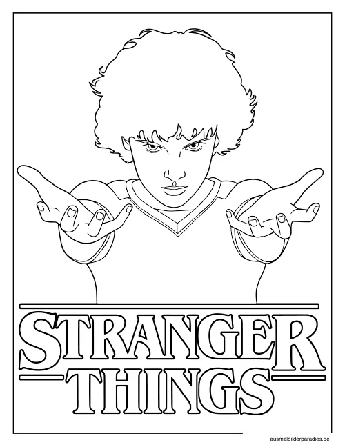 Stranger Things Ausmalbild 21 - kostenlos zum Ausdrucken