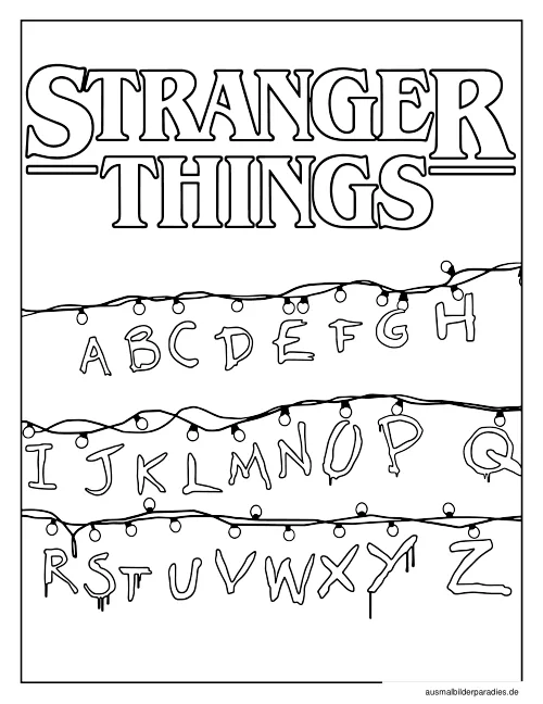 Stranger Things Ausmalbild 22 - kostenlos zum Ausdrucken