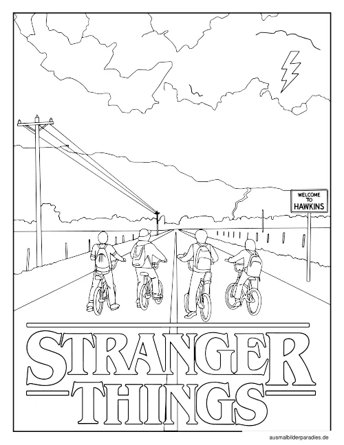 Stranger Things Ausmalbild 26 - kostenlos zum Ausdrucken