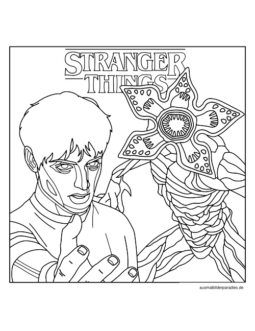 Stranger Things Ausmalbild 6 - kostenlos zum Ausdrucken