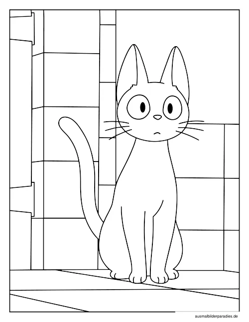 Studio Ghibli Ausmalbild 11 als Gratis-PDF Studio Ghibli Ausmalbild 11 - kostenlos zum Ausdrucken