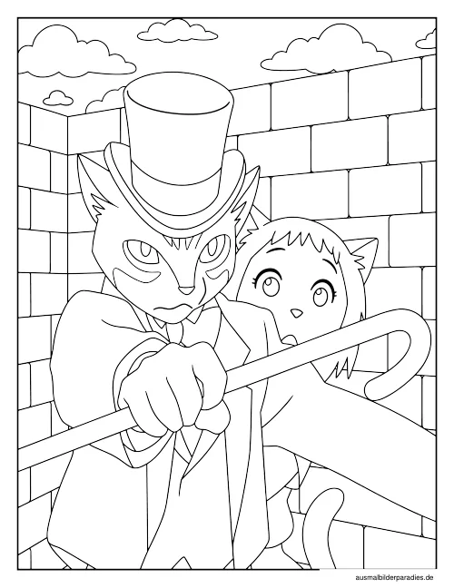 Studio Ghibli Ausmalbild 19 als Gratis-PDF Studio Ghibli Ausmalbild 19 - kostenlos zum Ausdrucken