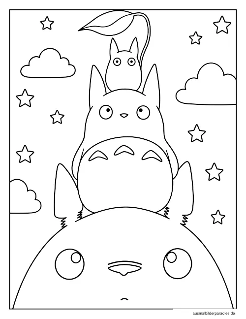 Studio Ghibli Ausmalbild 21 als Gratis-PDF Studio Ghibli Ausmalbild 21 - kostenlos zum Ausdrucken