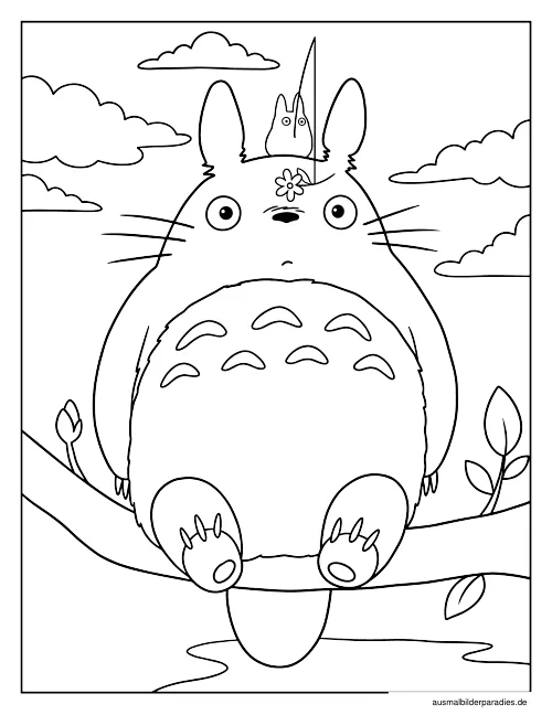 Studio Ghibli Ausmalbild 23 als Gratis-PDF Studio Ghibli Ausmalbild 23 - kostenlos zum Ausdrucken