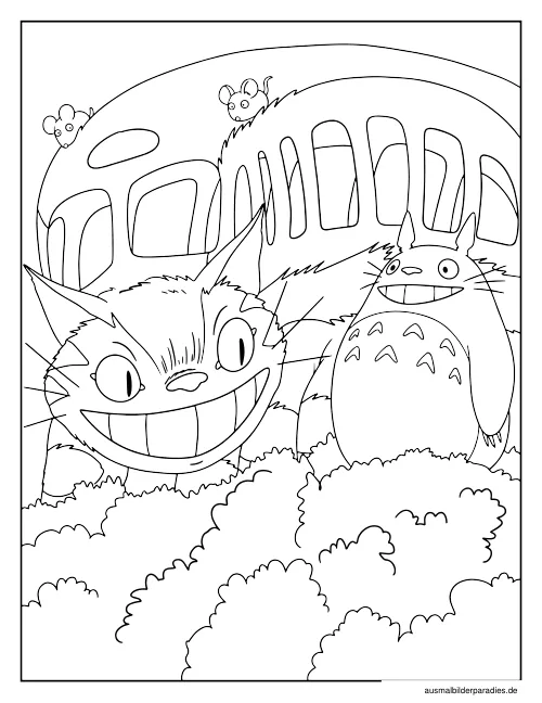 Studio Ghibli Ausmalbild 3 als Gratis-PDF Studio Ghibli Ausmalbild 3 - kostenlos zum Ausdrucken