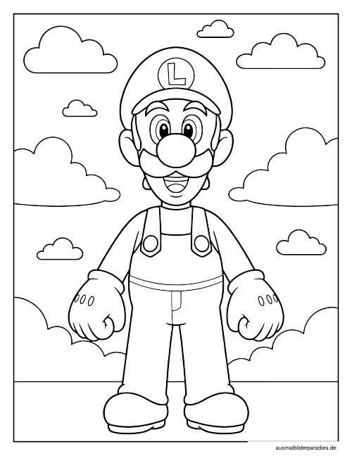 Super Mario Ausmalbild 10 - kostenlos zum Ausdrucken