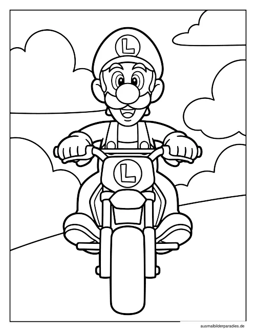 Super Mario Ausmalbild 11 - kostenlos zum Ausdrucken