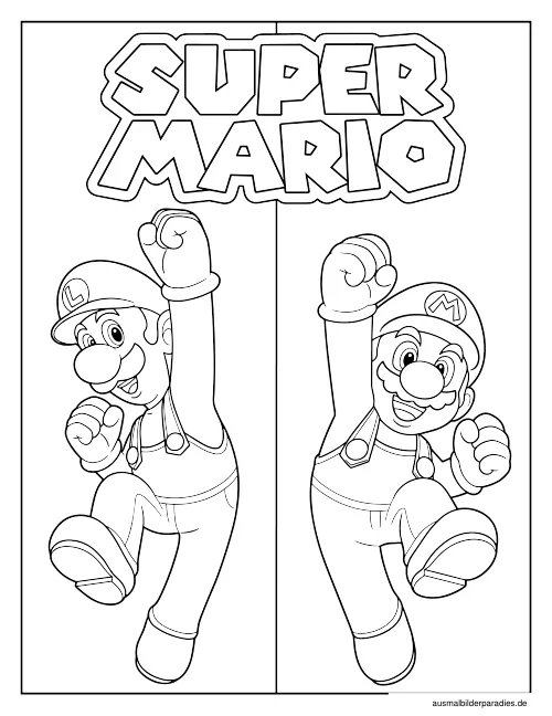 Super Mario Ausmalbild 13 - kostenlos zum Ausdrucken