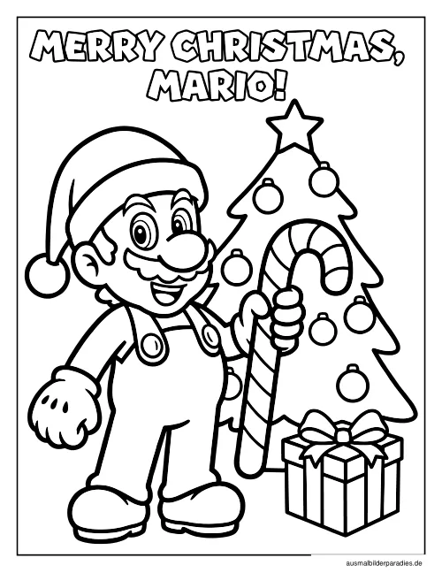 Super Mario Ausmalbild 18 - kostenlos zum Ausdrucken