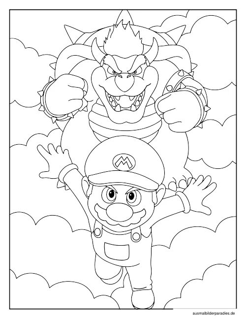 Super Mario Ausmalbild 30 - kostenlos zum Ausdrucken