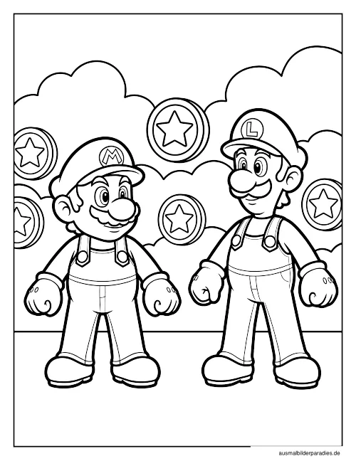 Super Mario Ausmalbild 33 - kostenlos zum Ausdrucken