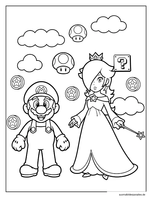 Super Mario Ausmalbild 35 - kostenlos zum Ausdrucken