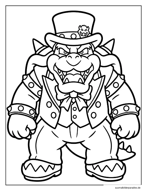 Super Mario Ausmalbild 4 - kostenlos zum Ausdrucken
