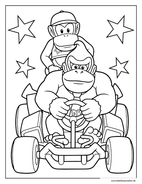 Super Mario Ausmalbild 6 - kostenlos zum Ausdrucken