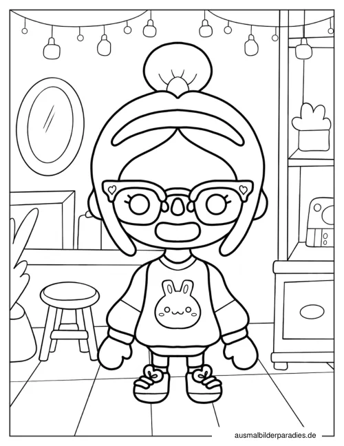 Toca Boca Ausmalbild 10 als Gratis-PDF Toca Boca Ausmalbild 10 - kostenlos zum Ausdrucken