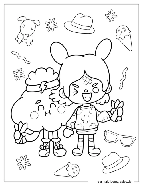 Toca Boca Ausmalbild 17 als Gratis-PDF Toca Boca Ausmalbild 17 - kostenlos zum Ausdrucken