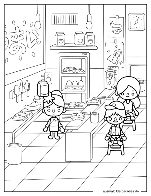Toca Boca Ausmalbild 22 als Gratis-PDF Toca Boca Ausmalbild 22 - kostenlos zum Ausdrucken