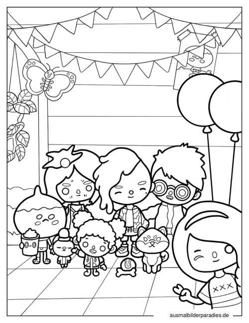 Toca Boca Ausmalbild 4 als Gratis-PDF Toca Boca Ausmalbild 4 - kostenlos zum Ausdrucken