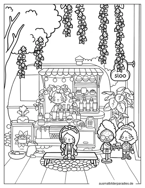 Toca Boca Ausmalbild 5 als Gratis-PDF Toca Boca Ausmalbild 5 - kostenlos zum Ausdrucken